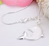 free shopping a 50pcs Frosted dolphins Necklace 925 silver Necklace Factory direct selling price Christmas Gift