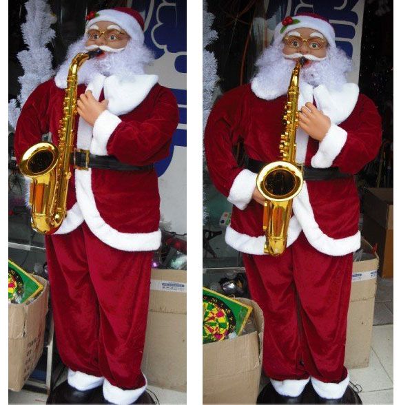 m 6'Electric Papai Noel, dançando música brinquedo Elétrico, exposição da loja Cláusula, enfeite de natal m 6'Electric Papai Noel, dançando música brinquedo Elétrico, exposição da loja Cláusula, enfeite de natal