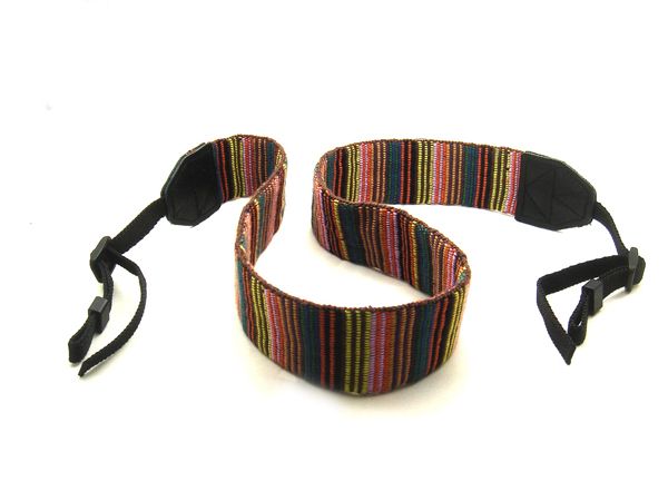 Cuello de la cámara de la correa de hombro para DSLR raya del color tejido de nylon Lona Material de Promoción de Ventas