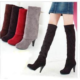 wholesale free shipping factory price women boot high elasticity high heel boot keep warm women boot