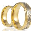 Celtic Couples Tungsten Ringar Laser 18K guldpläterade mode smycken ringar