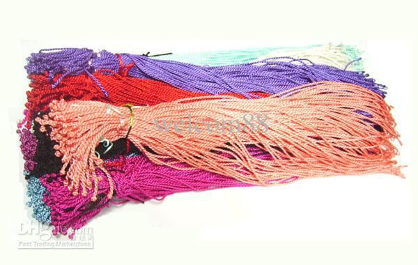 100 sztuk / partia Silk NCEKLACE Cord Drut Biżuteria Ustalenia Komponenty do DIY Craft Gift 18inch WC8