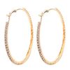 Fashion Jewellery gold plated 5 pairs 55MM Big Crystal Earring Hoop Circle Earrings