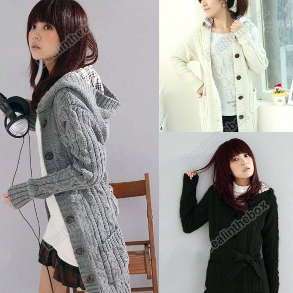 long black wool cardigan women's