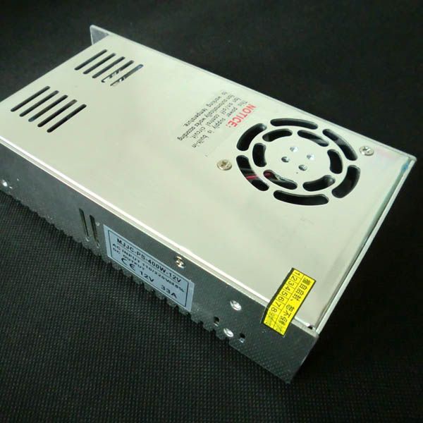 33.3A 12V 400W Nonwaterproof Metal Switching LED Power Supply for 3528 5050 Flexible LED Strip Light