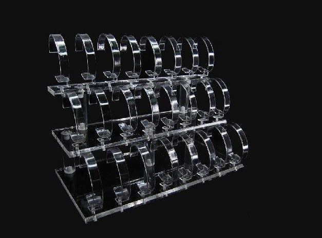 ACRYLIC JEWELRY DISPLAY STAND FOR 24 BRACELETS WATCHES Displays 1PC