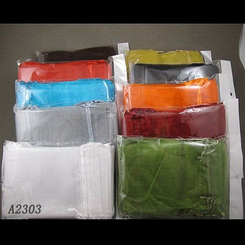 ювелирные сумки, сумки organze органзы мешок, мешок подарка ювелирных изделий, Размер: 10x15 см смешивает цвета 200pcs/lot A2303
