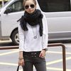 XMas New linen Silk Scarf Long Shawl Scarve Vitage Solid Clolor fold cotton Woman's Multicolor 10pcs