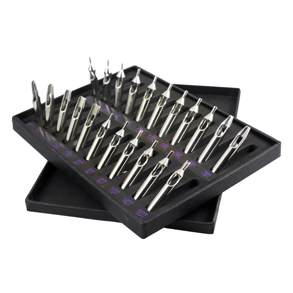 Tattoo Needle Tips 22pcs set Stainless Steel Nozzles Tips