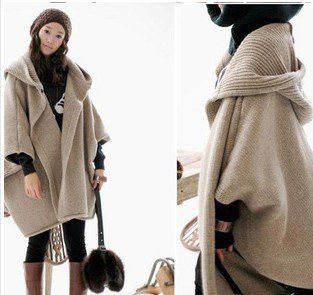 2017 Hooded Cloak Irregular Sleeve Sweater Cardigan Poncho Cape Coat From Jon...