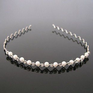 New Arrival Fashion Jewellery 5 Pcs bridal Pearl headband with crystal tiaras wedding