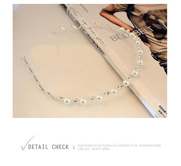 새로운 도착 패션 주얼리 크리스탈 티아라 결혼식을 가진 5 개의 pearl 신부 진주 머리띠
