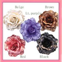 5 cores para o seu escolher 4 '' rose glitter tecido flor rabo de cavalo e broche pin