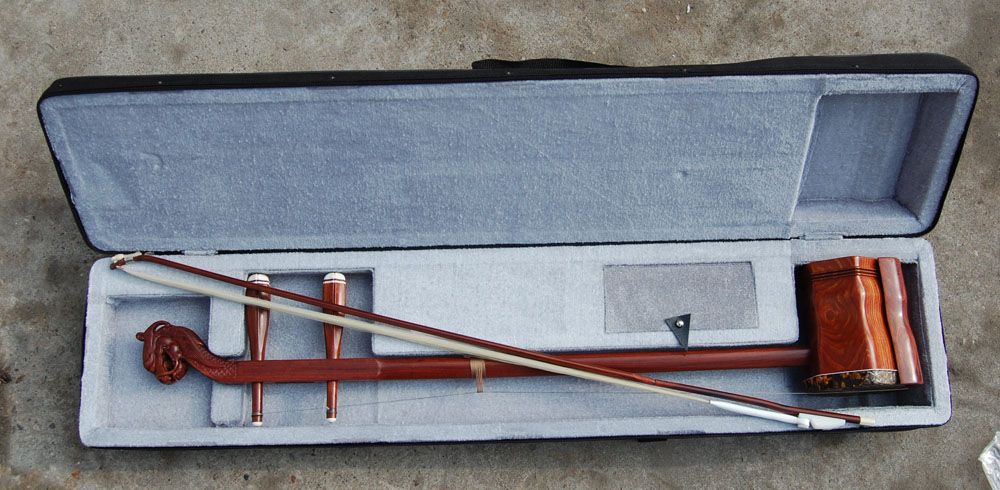 Wholesale China musical instrument, erhu, red wingceltis erhu, annatto leading erhu, direct manufact