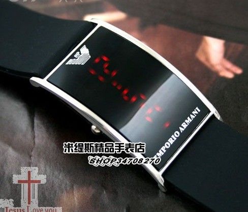 armani led watch