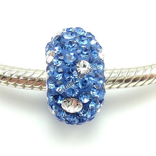 10 teile / los Mix Farbe 925 Sterling Silber Kristall Strass Europäische lose Perlen für Charme Armband Halskette DL01