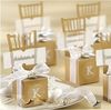 FREE SHIPPING 100PCS Quality Miniature Gold Chair Favor Box with Heart Charm and Ribbon Wedding Favors Party Reception Setting Idea