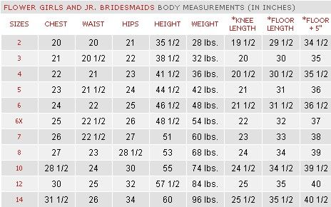 Us Girls Dress Size Chart