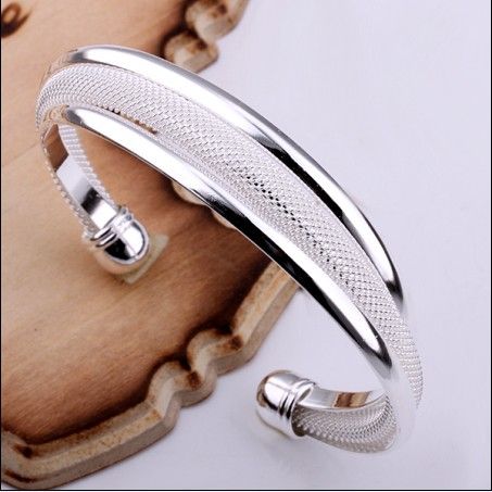 100% nuovi braccialetti d'argento di fascino di alta qualità 925 braccialetto di modo che spedice liberamente 10pcs / lot