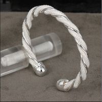 Hot Nieuwe 925 Sterling Zilveren Charme Banglesbracelet Twisted Wire Mesh Mode Meisjes Sieraden Gratis Verzending