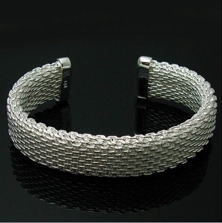 Hot new fashion 925 pulseira de malha de prata esterlina charme jóias finas presentes frete grátis 10 peça