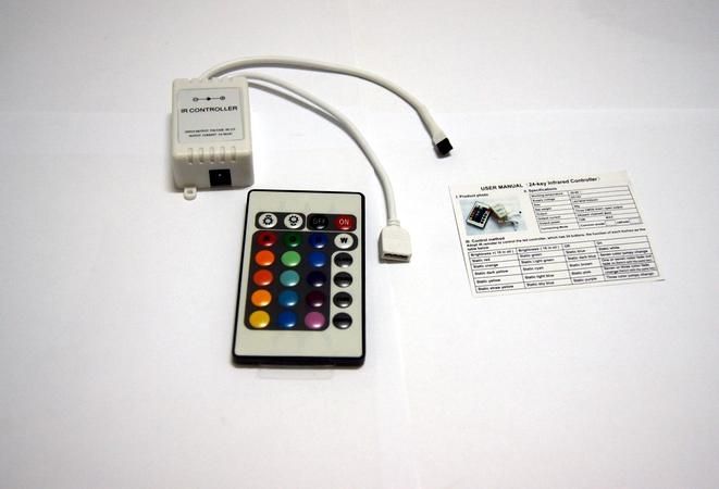 12 V 6A 24key Controller IR + pilot zdalnego sterowania do 5050 SMD elastyczne światło LED Light RGB