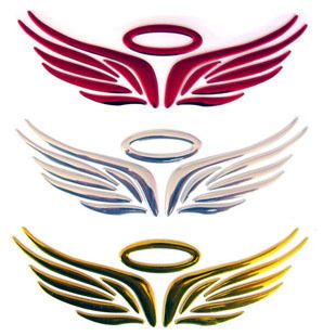 Hurtownie 3D Angel Angel Wings Naklejki Samochodowe Naklejki Emblems Odznaki Car-Styling