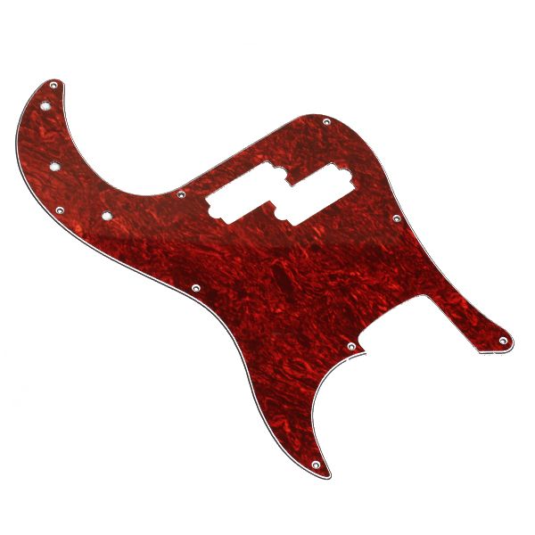 Red Tortoise Shell Pickguard 3 Ply For Bass PB From Wwleeki, 10.34