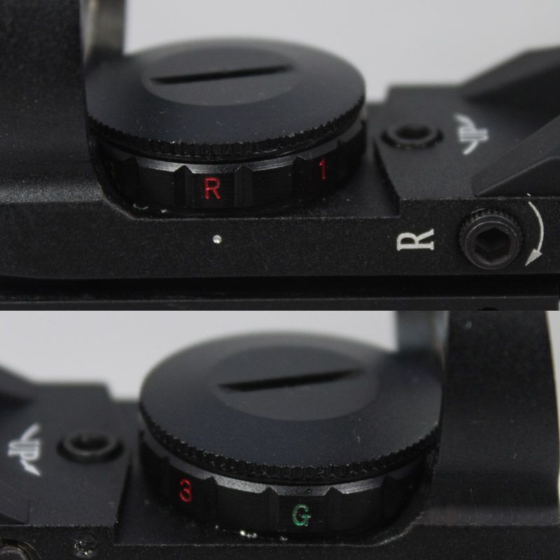 33mm Metal Taktik 4-Reticle Yeşil / kırmızı Nokta Lazer Sight Kapsam Bağları ile