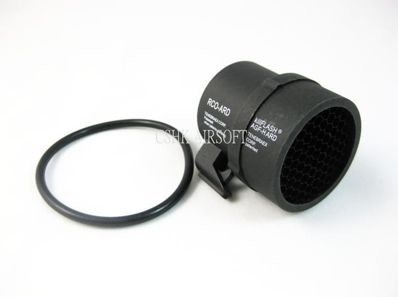 Anti-Reflection Black KillFlash para ACOG 4 X 32mm Scopes Cover Mesh Airsoft M4 AEG gbb