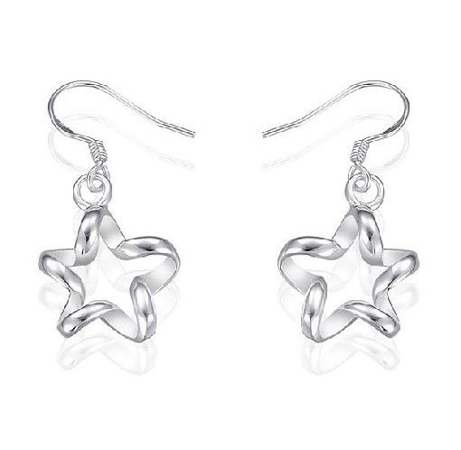 Fashion Swirl Swirl Star Tag fabricant de bijoux Boucles d'oreilles 925 STERLING SILPELLY FACTORY FASHID