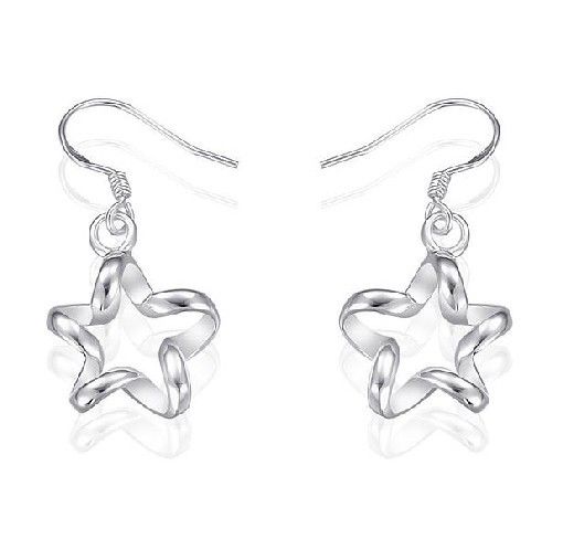 Pretty unique swirl star tag Fashion Jewelry Manufacturer a earrings 925 sterling silver jewelry factory price Fashion