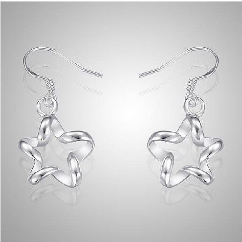 Fashion Swirl Swirl Star Tag fabricant de bijoux Boucles d'oreilles 925 STERLING SILPELLY FACTORY FASHID