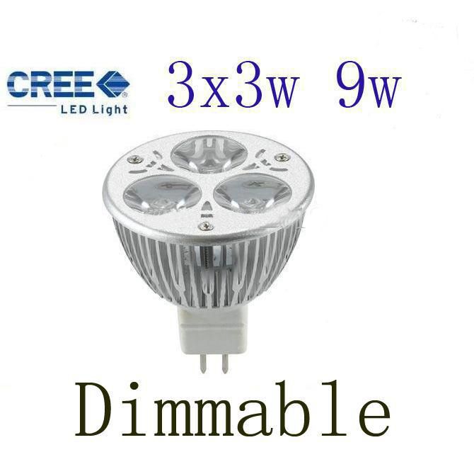 Dimmable MR16 9W 3x3W CREE High Power LED Spot Light Bulb Spotlight Led