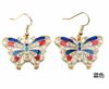 New Butterfly Earrings 30Pairs Mixed Color and Style High Quality Fashion Earring Cloisonne Jewelry