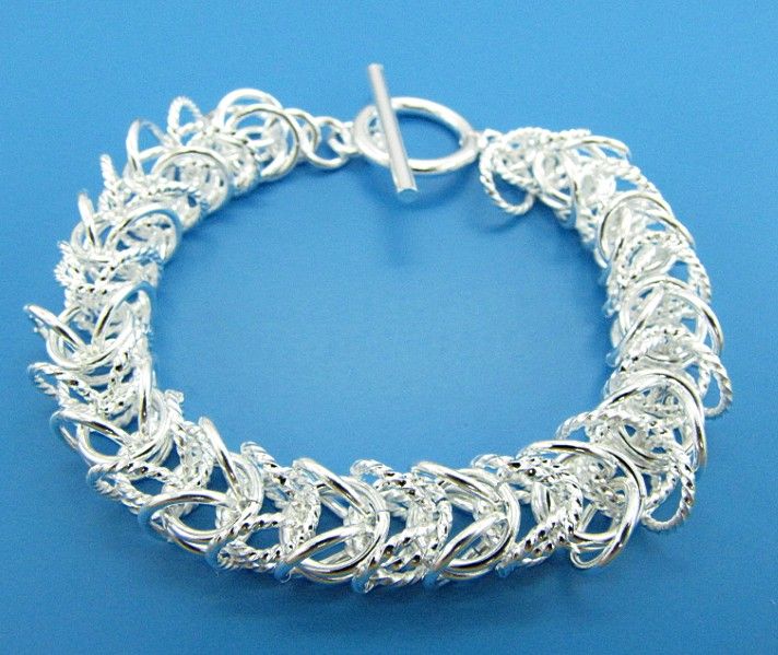 Fashions Jewelry Manufacturer925 Sterling Silver multi circle link Bracelets fashion jewelry Bracelets jewelry factory price