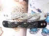 Xmas Geschenken Vintage Klinknagel Lederen Gevlochten Armbanden Verstelbare Mode Dames Cool Multicolor 50pcs