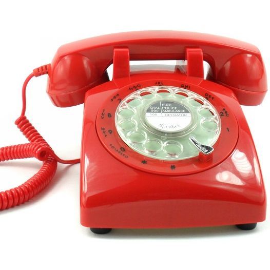 Vintage 1960's Classic Rotary Dial Telephone Old Style Fashioned Desk ...