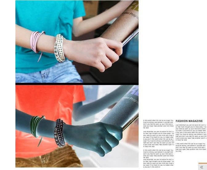 Hot Selling beautiful Irregular cortical layers varied rivet bracelet Leather belt With Rivets Snaps Bracelet 
