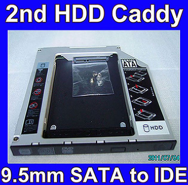 2nd SATA To IDE HDD Hard Drive Caddy Adapter For Sony Vaio VGN TX