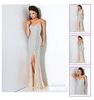 Amazing Strapless Stones Long Prom Dress 4247 Silver/ Nude 