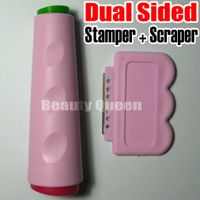 Wholesale Nail Art Dual Ended Double Sided Stamp Stamper Scraper Stamping Tool for Print Image Plate DIY