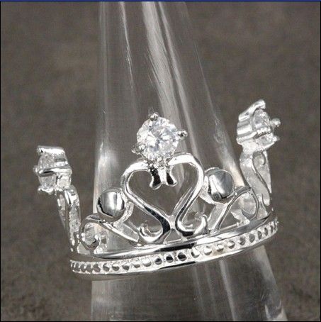 I regali di Natale dei monili dell'anello della corona del diamante dell'argento del diamante di successo 925 liberano il trasporto 20piece / lot
