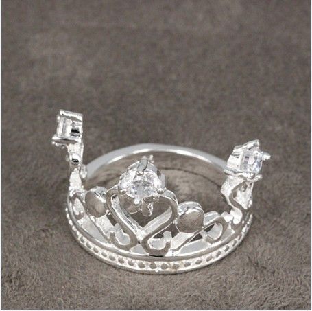 Best-seller de bijoux bague en argent 925 couronne de diamant cadeaux de Noël expédition gratuite 20piece / lot