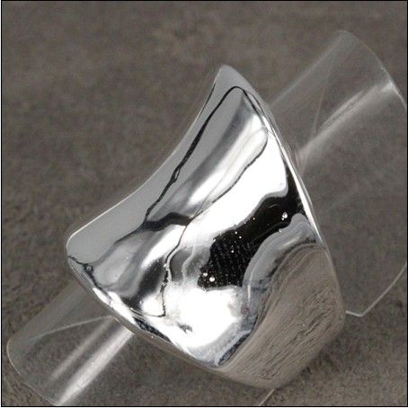 Gorący Nowy 925 Silver Thumb Pierścień Płyta Unisex Moda Biżuteria Darmowa Wysyłka 10piece / Lot