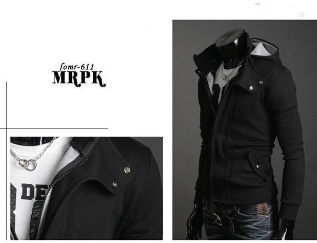 Neue Art und Weise Männer beiläufigen Strickjacke mit Kapuze Jacken-Mantel-Mann-Oberbekleidung Kleidung 212 Schwarz Dunkelgrau Hellgrau