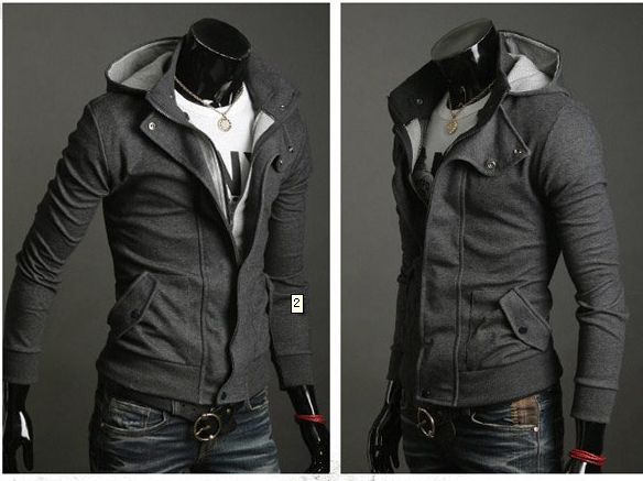 Nouvelle mode Men039S Cascater Cooded Veste Veste manteau homme de vêtements d'extérieur 212 gris clair foncé noir 6442239 noir