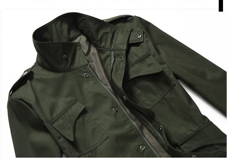 Nueva moda para hombres estilo de lujo delgado Casual capa de algodón cubierta de ropa exterior Tamaño M-4XL es 255