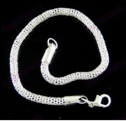New Silver Plate Hollow Mesh charm snake Bracelet Fit Bead prezzo a buon mercato