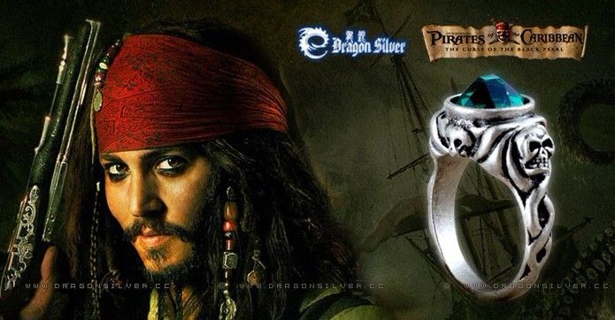 10pcs vender una Buena Jack Sparrow el Cráneo de de plata 925 Joyas con